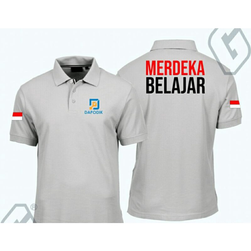 KAOS KERAH / POLO SHIRT DAPODIK KAOS MERDEKA BELAJAR SERAGAM DAPODIK BAJU DAPODIK.