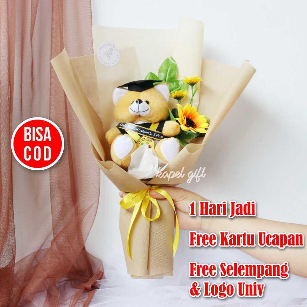 New - ()Bucket Bouquet buket kado hadiah gift give bunga wisuda graduation sidang skripsi cewek cowok SPUNBOND .,