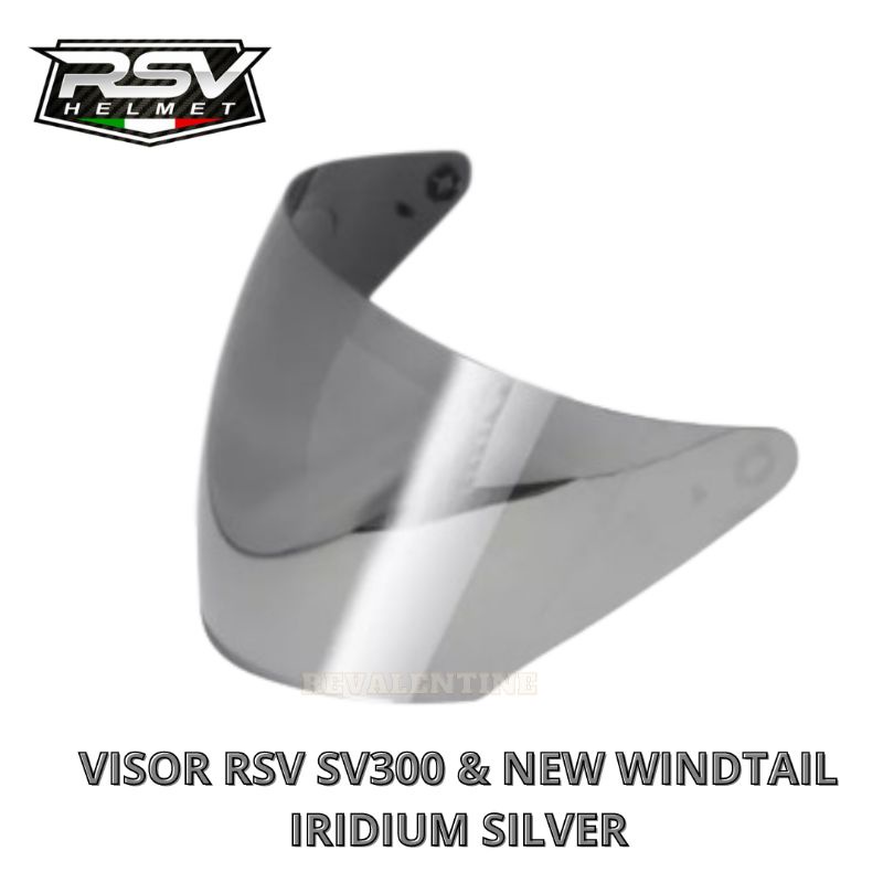 VISOR RSV SV300 & NEW WINDTAIL IRIDIUM SILVER ORIGINAL | Kaca Helm Motor Half face rsv sv 300 wind t