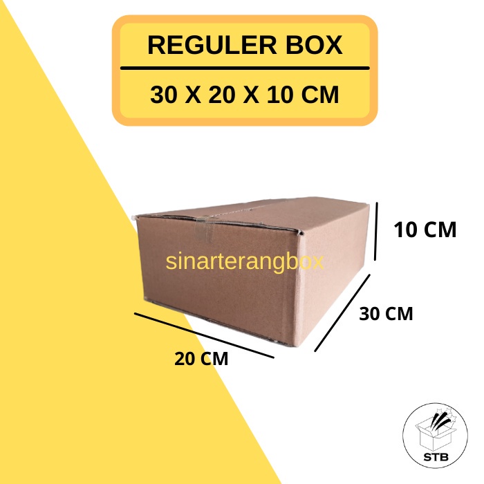 

30 X 20 X 10 CM KARDUS BOX POLOS KARTON PACKING DUS COKLAT BARU