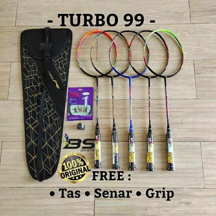 NEW RAKET BADMINTON RAKET LINING TURBO 99 ORIGINAL