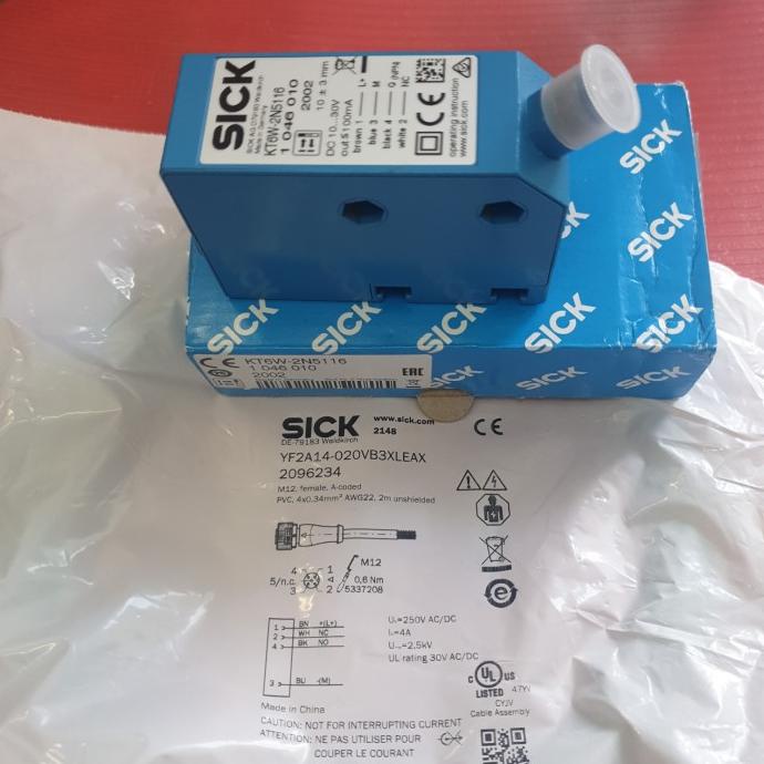 1 Set Contrast Scanner Sensor "SICK" KT6W-2N5116 + Conn. Cable