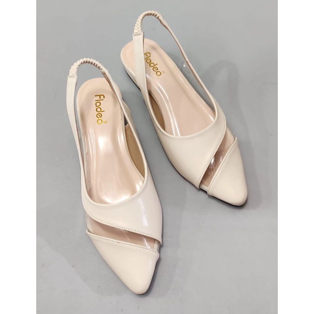 sandal wanita FLADEO / L & B hak 3cm (mika tali belakang)