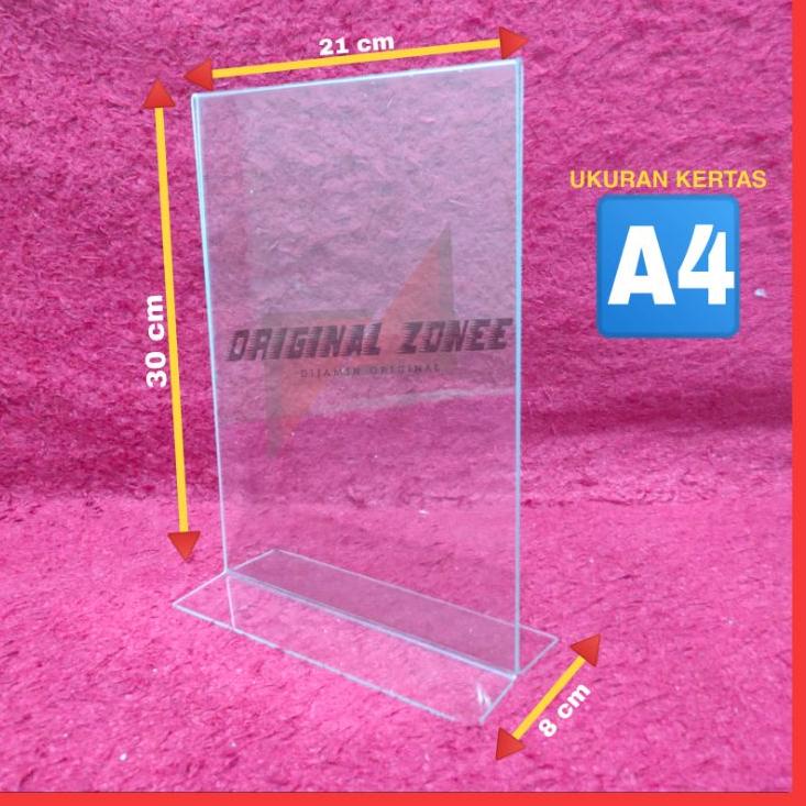 

Terpercaya Acrylic Brosur Meja / Aklirik Papan Nama Brosur Ukuran Kertas A4 Model T Potrait Potongan Harga