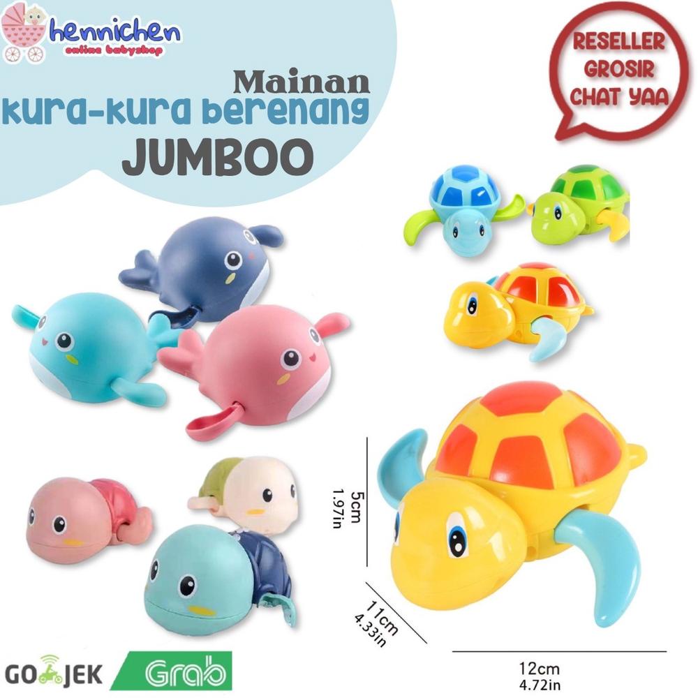 Mainan Bayi Mandi Anak Kura Kura Berenang SIZE JUMBO BESAR LUMBA PUTAR KEPITING PUTAR