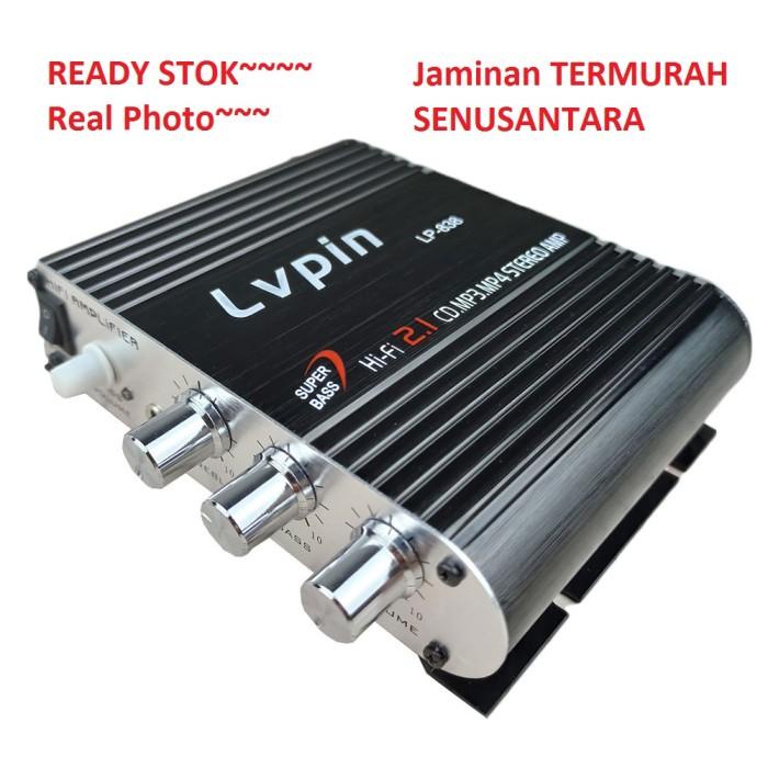 Terlaris Lvpin Mini Hifi Stereo Amplifier Treble Bass Booster 12V - Lp-838