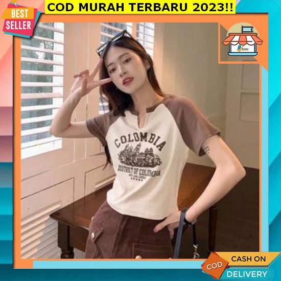 Crop Top Lengan Panjang Croptop Korea Hem Cewek Kasual Santai Kmj Cropp Kotak Kotak Kemeja Crop Wani