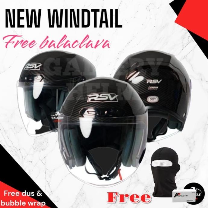 RSV WINDTAIL CARBON | HELM RSV NEW HALF FACE