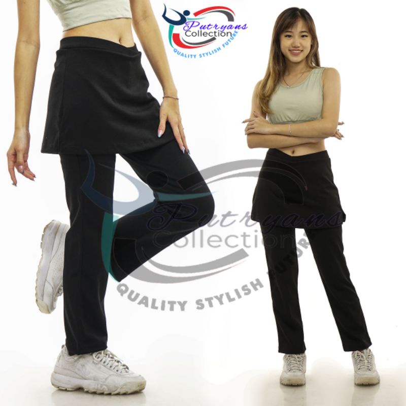 CELANA SENAM ROK POLOS HITAM