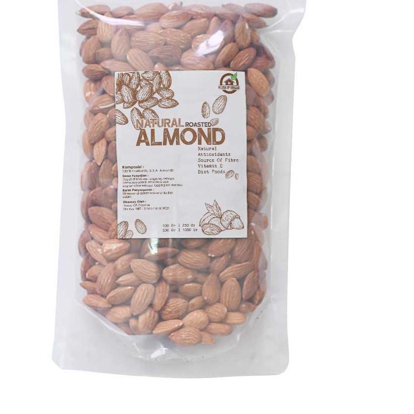 

Termurah ✅ Natural Roasted Almond (Panggang) 250 Gr