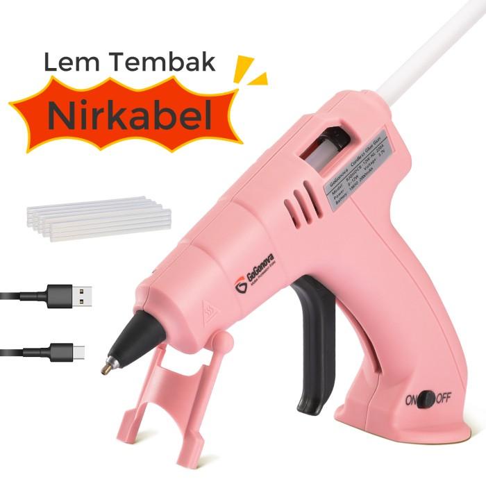 Terlaris Hyderson Lem Tembak Tanpa Kabel Hot Melt Glue Gun Pink Gratis 20 Lem