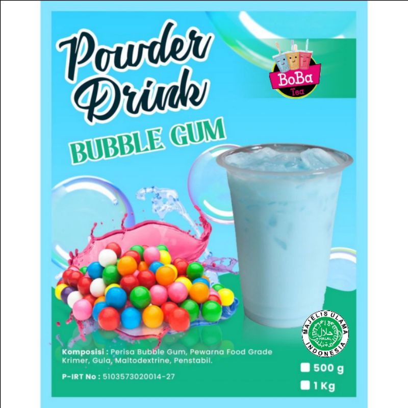 [1kg Reguler] Bubuk Minuman Rasa Bubble Gum 1 KG