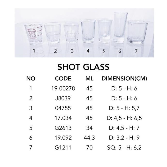 $$$$] SHOT GLASS / SLOKI / GELAS KECIL / GELAS KACA