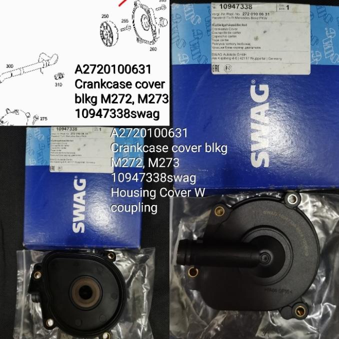 A2720100631 Crankcase Cover Blkg M272, M273 10947338Swag Housing Cover