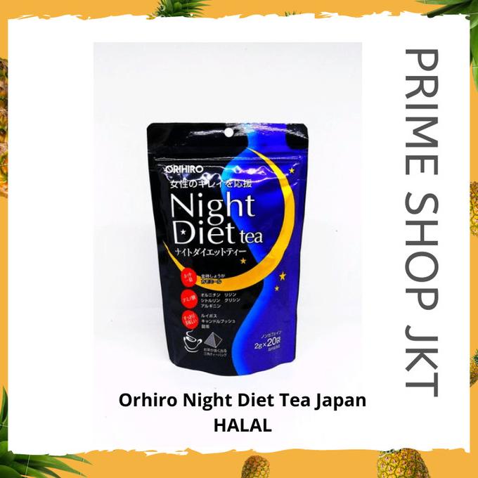 

Orihiro Night Diet Tea 40gr Halal Jepang Minuman Botanikal Celup