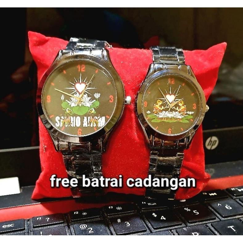 Jam Tangan Cauple Custom Rantai Stainless/ jam Tangan cauple  Free batrai cadangan