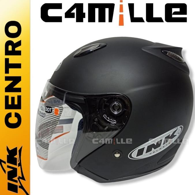 Helm INK Centro Original Black dop / hitam dof
