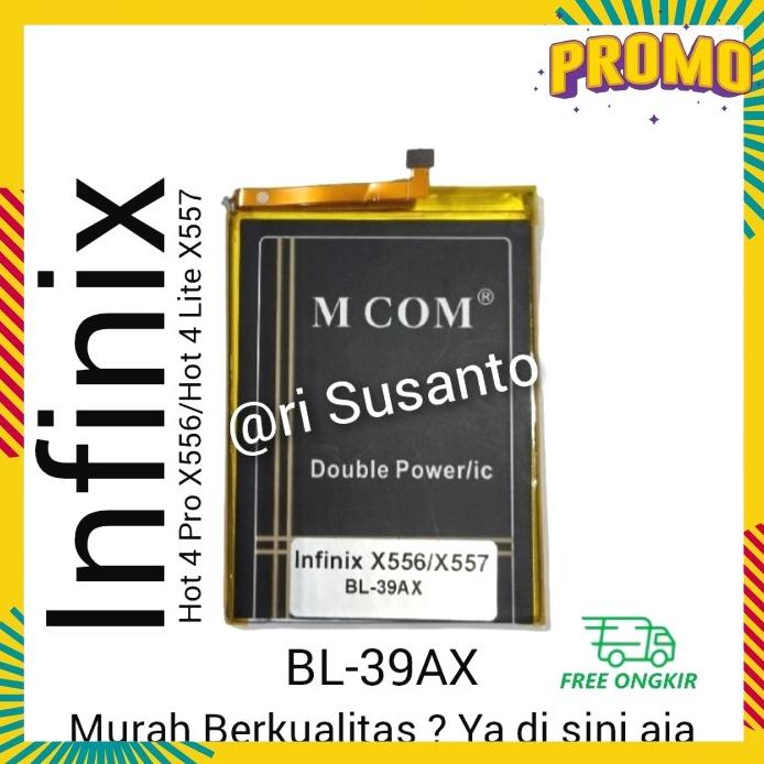 Acc Hp Baterai Mcom Infinix Hot 4 X557 Double Power 8000Mah