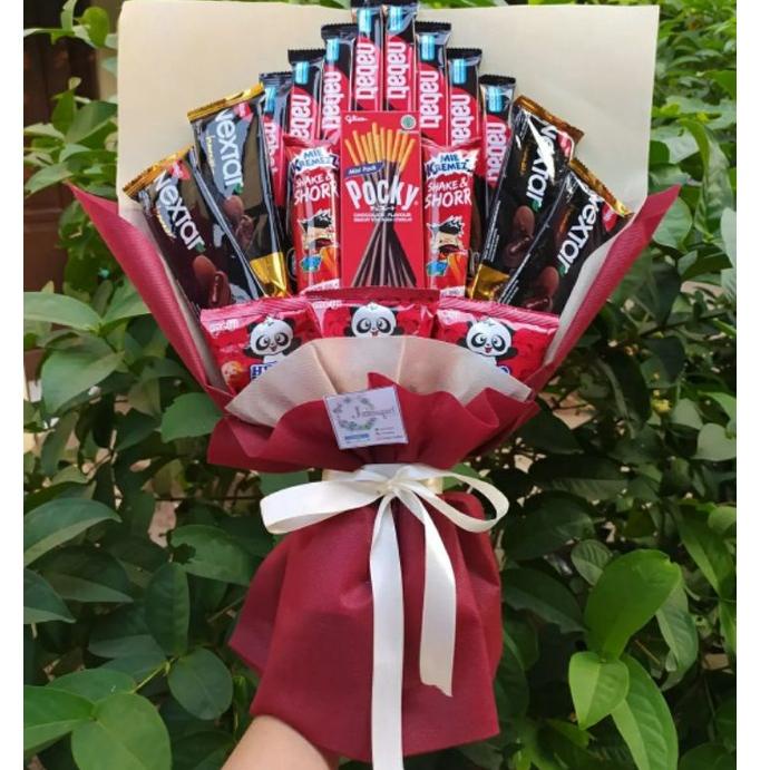 

✓ (S) Buket PREMIUM /paket/bingkisan Snack Ulang Tahun/Ultah/ Wisuda/Kado/Hadiah
