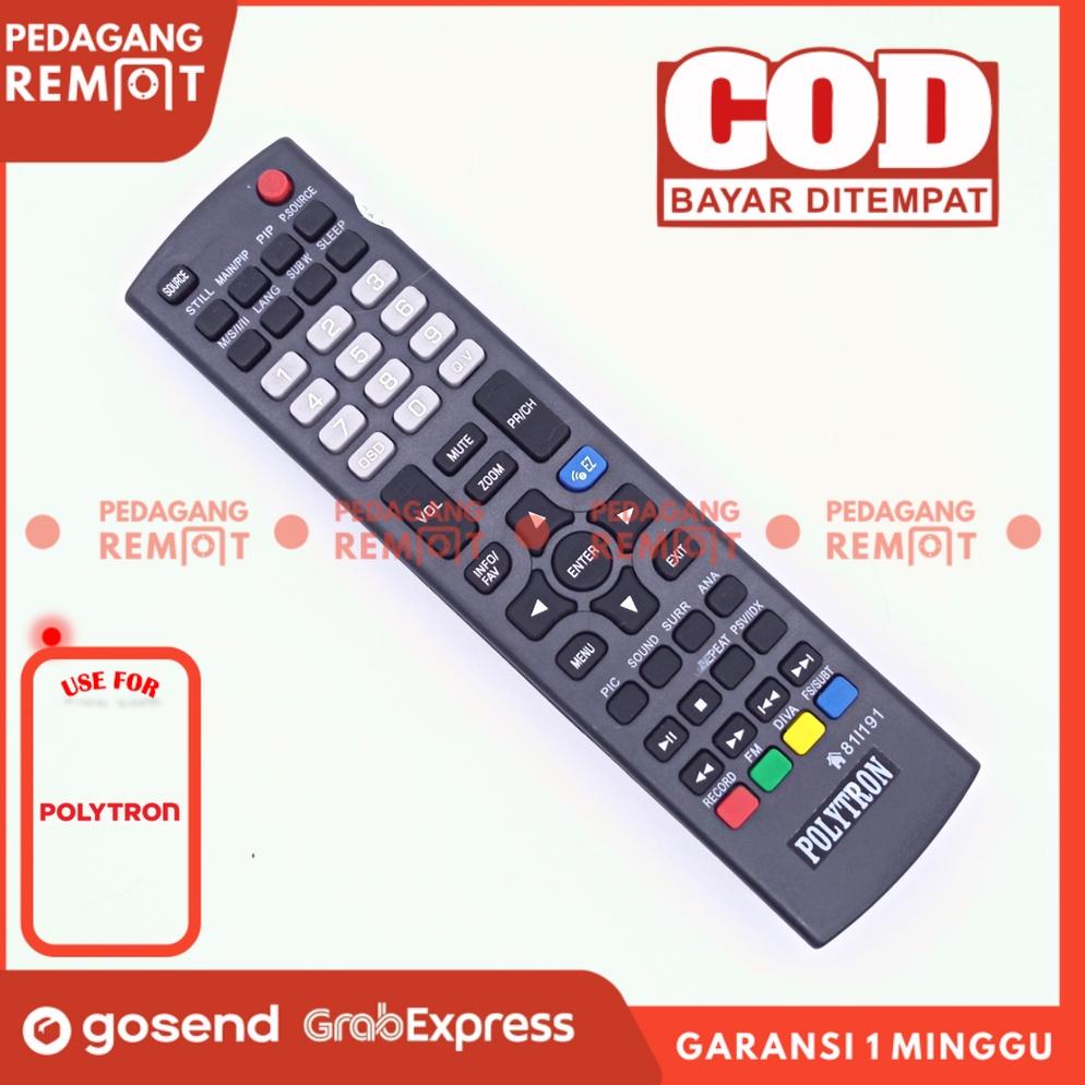 ✔️  Remot Remote TV Polytron Cinemax LCD LED 81l191 PLD 24T8511 Grade Original