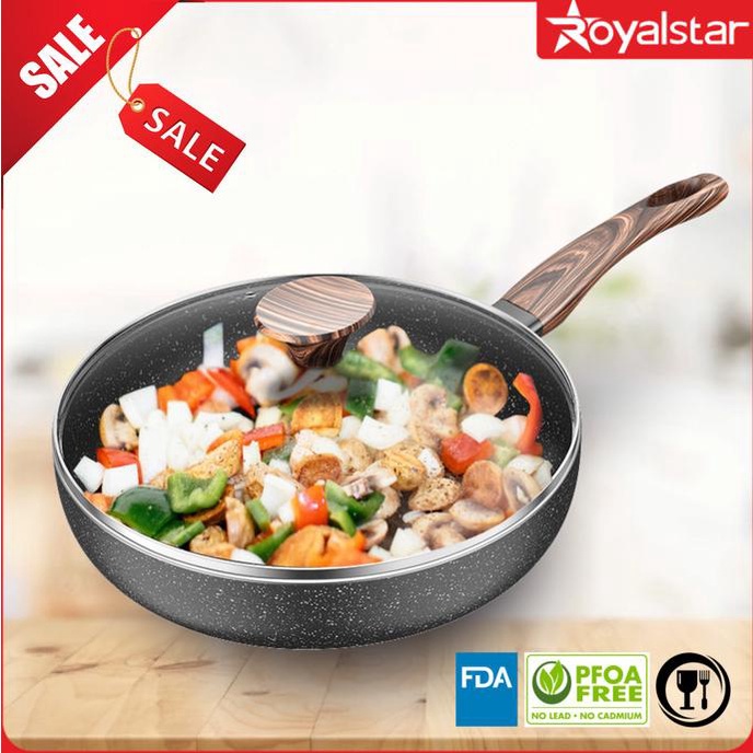 Wajan keramik frying pan wajan marble wajan granit tidak mudah lengket