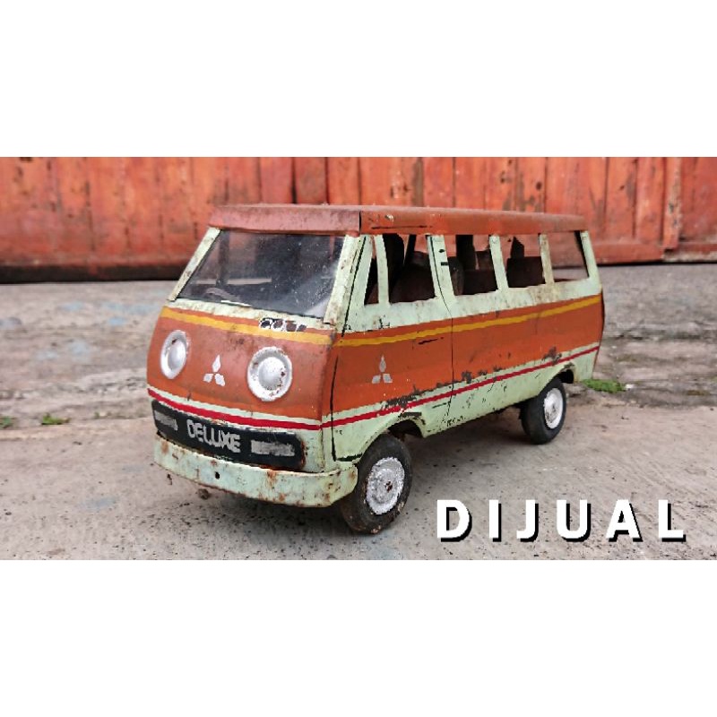 MAINAN MOBILAN KALENG MITSUBISHI COLT BAGONG MINIBUS ANTIK JADUL LANGKA