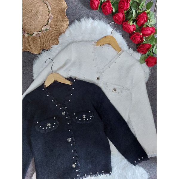 VN AERA FURRY BLAZER / PREMIUM OUTER CARDIGAN FUR KOREA BLAZER