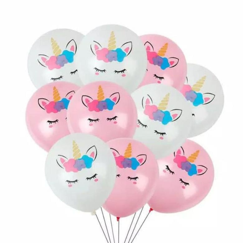 Unicorn Latex Balon Karakter Hiasan Ulang Tahun Dekorasi Kado Kamar Wisuda Doff Rustic Unik