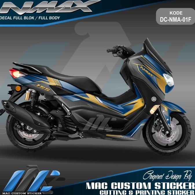 @#@#@#] DECAL NMAX NEW - STIKER FULL BLOK NMAX 2020 - DC NMA 01 - MOTOR BIRU