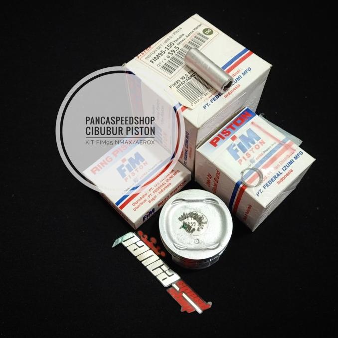 PISTON KIT FIM 95 NMAX AEROX PIN 14 UKURAN 57 58 59