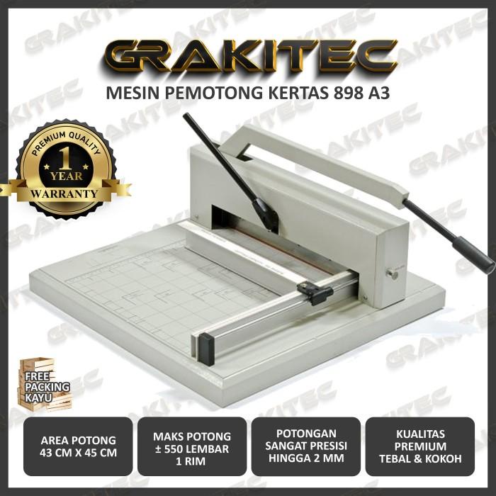 Terlaris Mesin Pemotong Kertas 898 A3 ( Upgrade Dari Seri 888 ) + Kaki Meja