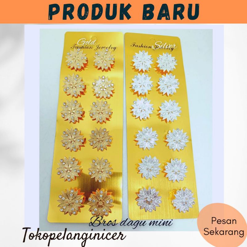 Bros Dagu Bross Dada Bros Hijab Kristal Kincir Mutiara Brooch pin Bros Kecil Mini JD