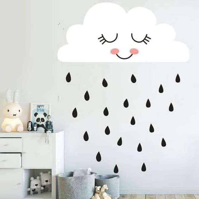Wall stiker/stiker dinding/stiker Kamar anak awan hujan