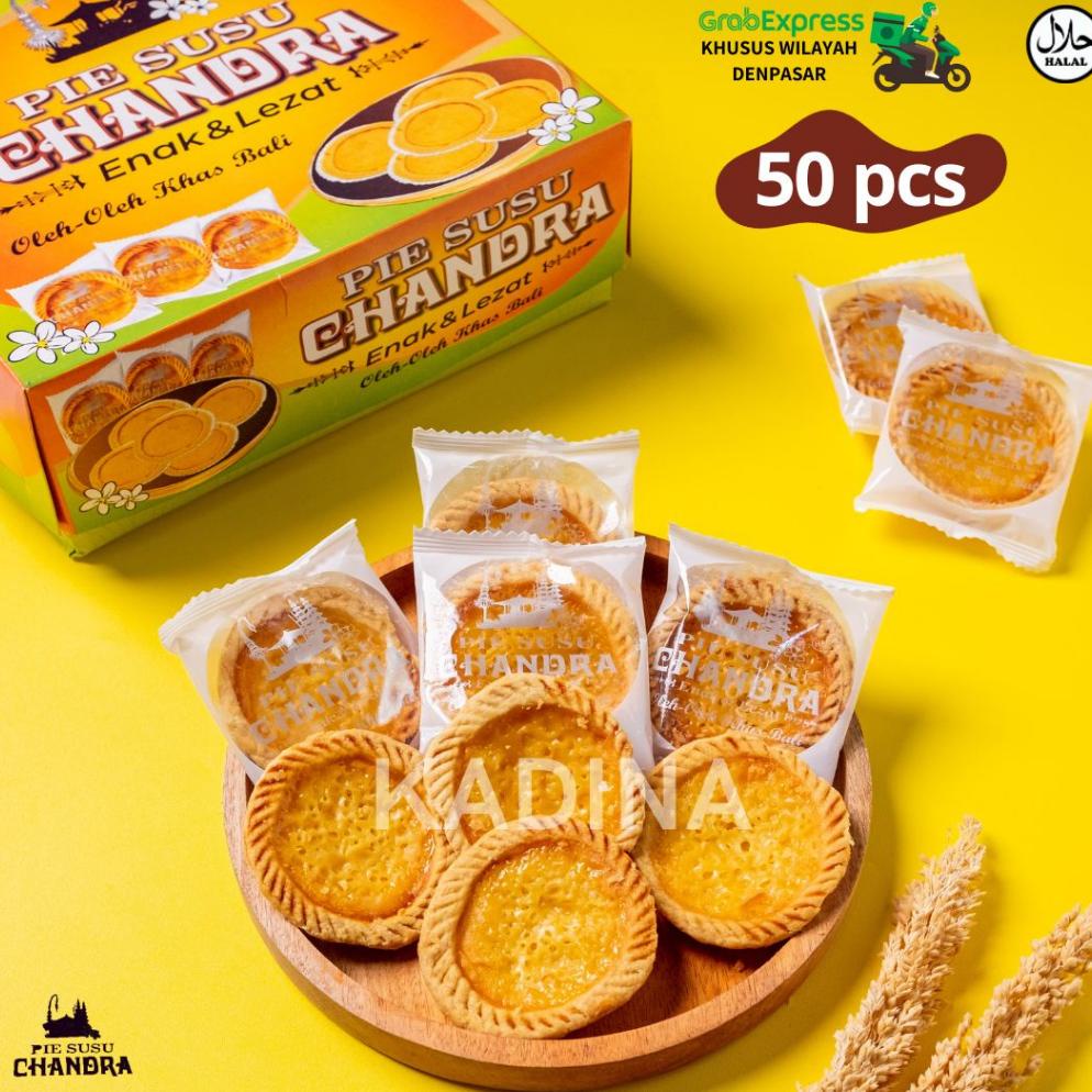 

Pie Susu Bali FREE BOX CHANDRA isi 50pcs | Pie Susu Chandra Harga Grosir | Pai Susu Murah Oleh-oleh Khas Bali Original | egg tart | makanan khas bali Non COD