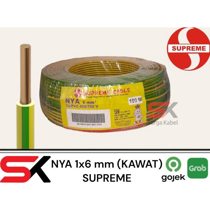 Nya 1X6Mm/ Kabel Grounding 1 X 6Mm/ Nya 6Mm/ Tunggal 6Mm Supreme