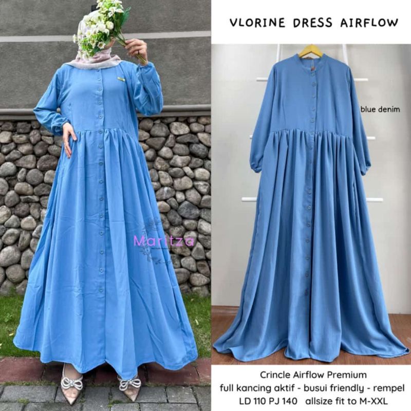 VLORINE DRESS MOTIF POLOS SIZE JUMBO By Maritza