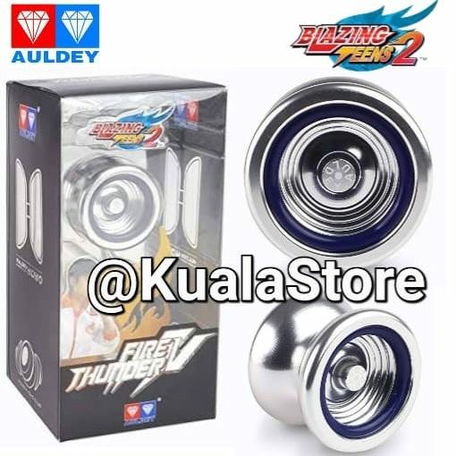 Terlaris Yoyo Auldey Original Blazing Teens Fire Thunder V Metal Champion Hq