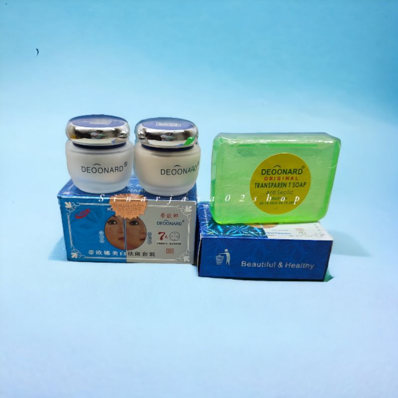 Cream Deoonard Set 3in1 Siang Malam + Sabun Deonard Original