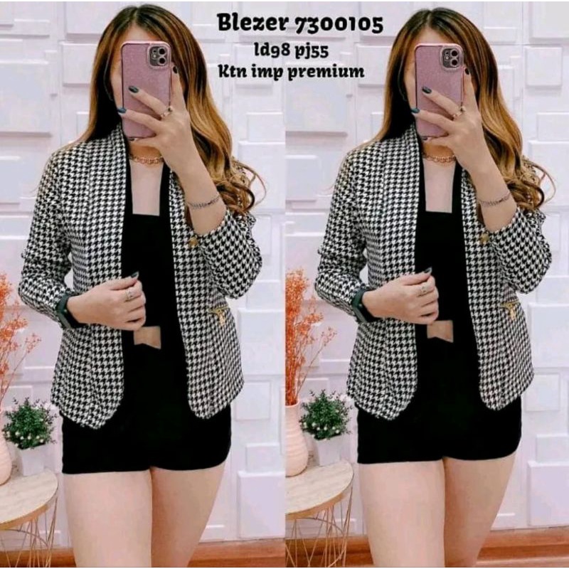 blazer hs wanita viral kekinian import blazer wanita cantik elegan blazer kerja pendek blazer import
