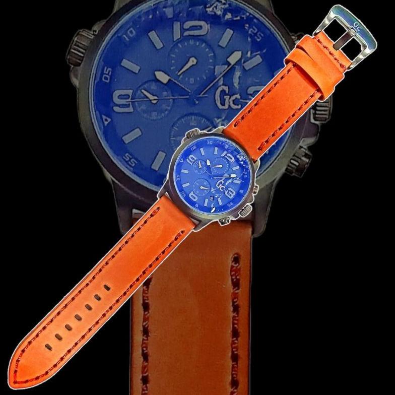 Jam Tangan Pria Analog Gc Cronograp Tali kulit