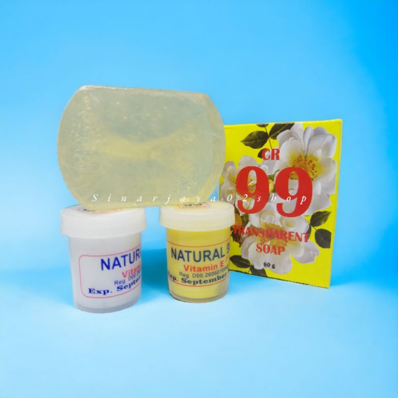 CREAM NATURAL 99 3in1  SIANG DAN MALAM + SABUN 99 60GRM BPOM WHITENING CREM 99 ORIGINAL