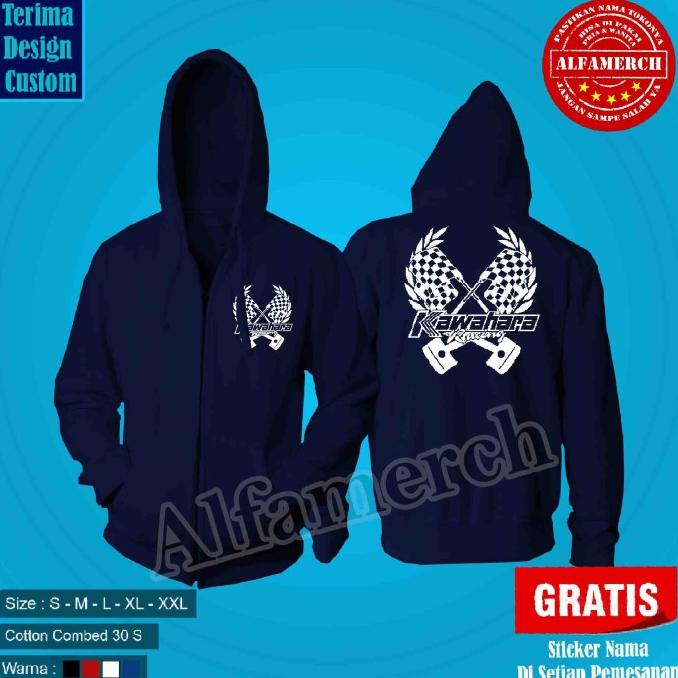 Jaket Pria Racing Kawahara Sweater Laki Wanita Hoodie Polos
