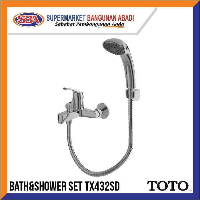 HAND SHOWER + KRAN MIXER TOTO DONNA SGL LEVER BATH&SHOWER SET TX432SD