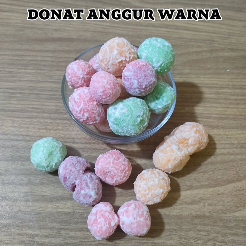 

DONAT ANGGUR WARNA MANIS GETAS WIDARAN DONAT SNACK MURAH