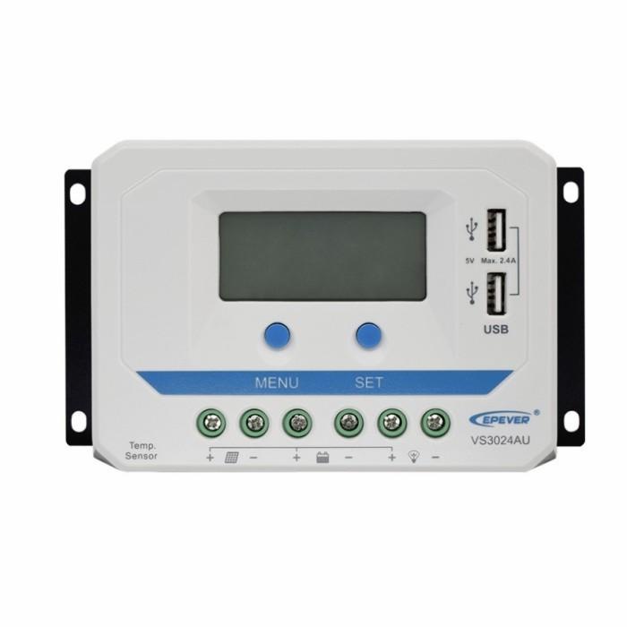 Terlaris Scc Solar Charge Controler Scc Pwm Epever Vs3024Au Pwm 30A 12V/24V