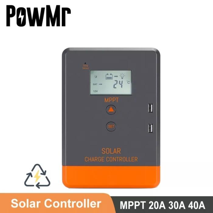 Terlaris Scc Solar Charge Controller Mppt Powmr 20A 12V 24V
