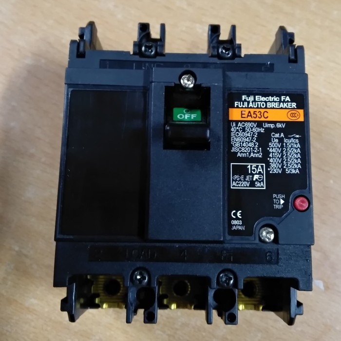 Breaker NFB MCCB 3P 15A Fuji electric original persamaan BW32 AAG