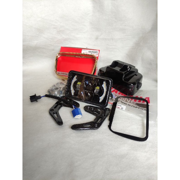 LAMPU DEPAN RX KING LAMPU DAYMAKER RX KING DENGAN RING GOLD  DAN BATOK ORI GINAL PLUS BARKET BOYPRO 