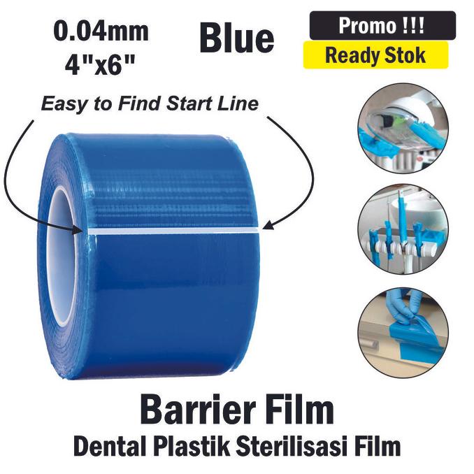 Barrier film / Dental Protective Film / Plastik Sterilisasi Film Blue