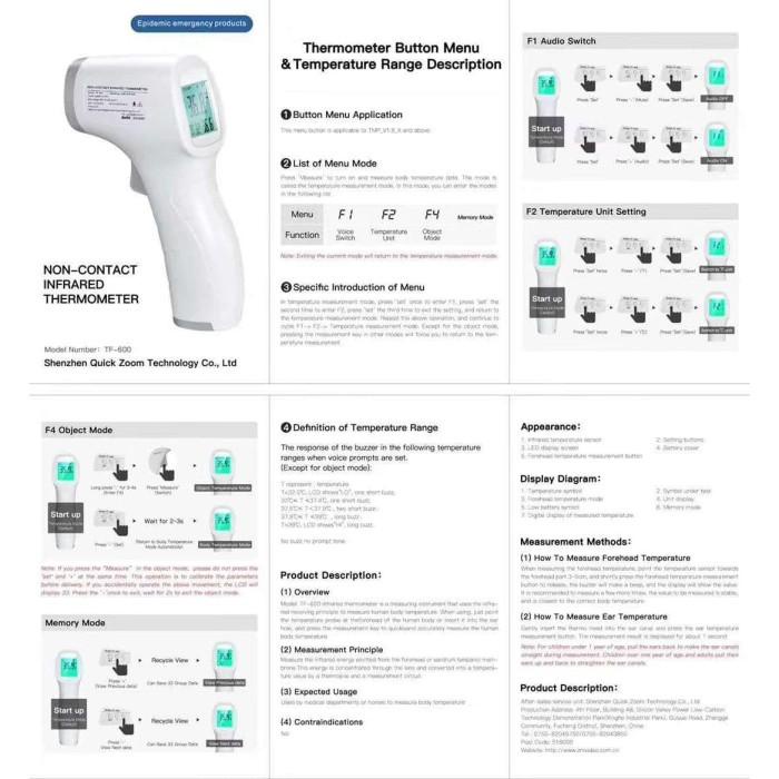 Terlaris Thermometer Gun Infared Digital, Termometer Tembak Bkn Lotus / Omron